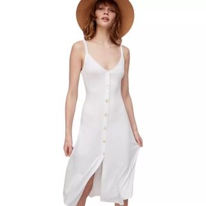 Wilfred Free Aritzia Green Mari Midi Dress